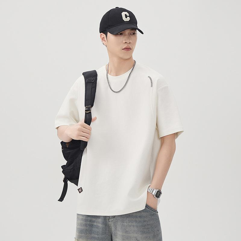 Short-sleeved T-shirt Men's Summer New Split Loose Casual Half-sleeved Top