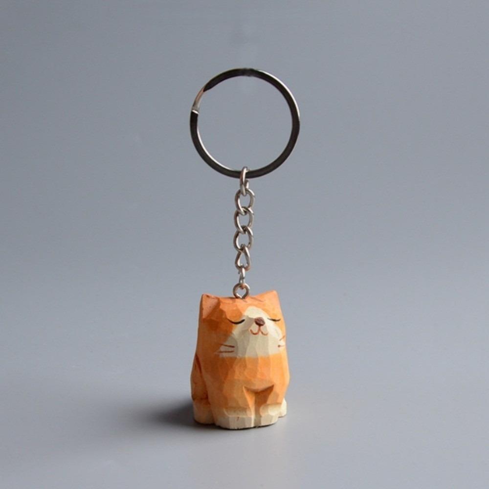 Handmade Ragdoll Cat Pendant Cartoon Siamese Cat Keyring Backpack Decor Style 1