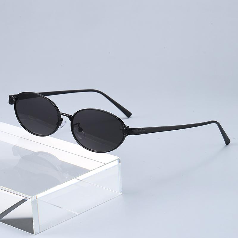 Xiaomi Women Small Oval Sunglasses UV400 Alloy Frame Hollow Decor Temple Gradient Lens Fashion Daily Party Shades