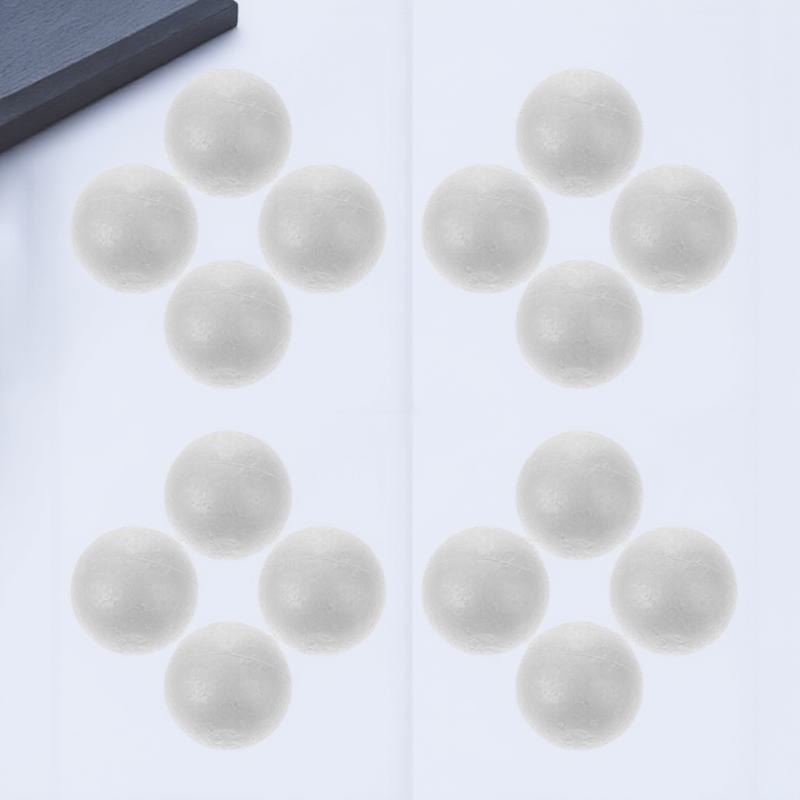 100Pcs White Polystyrene Solid Balls Round Spheres 4Cm Craft DIY Wedding Ornament Party Decoration Polystyrene Balls