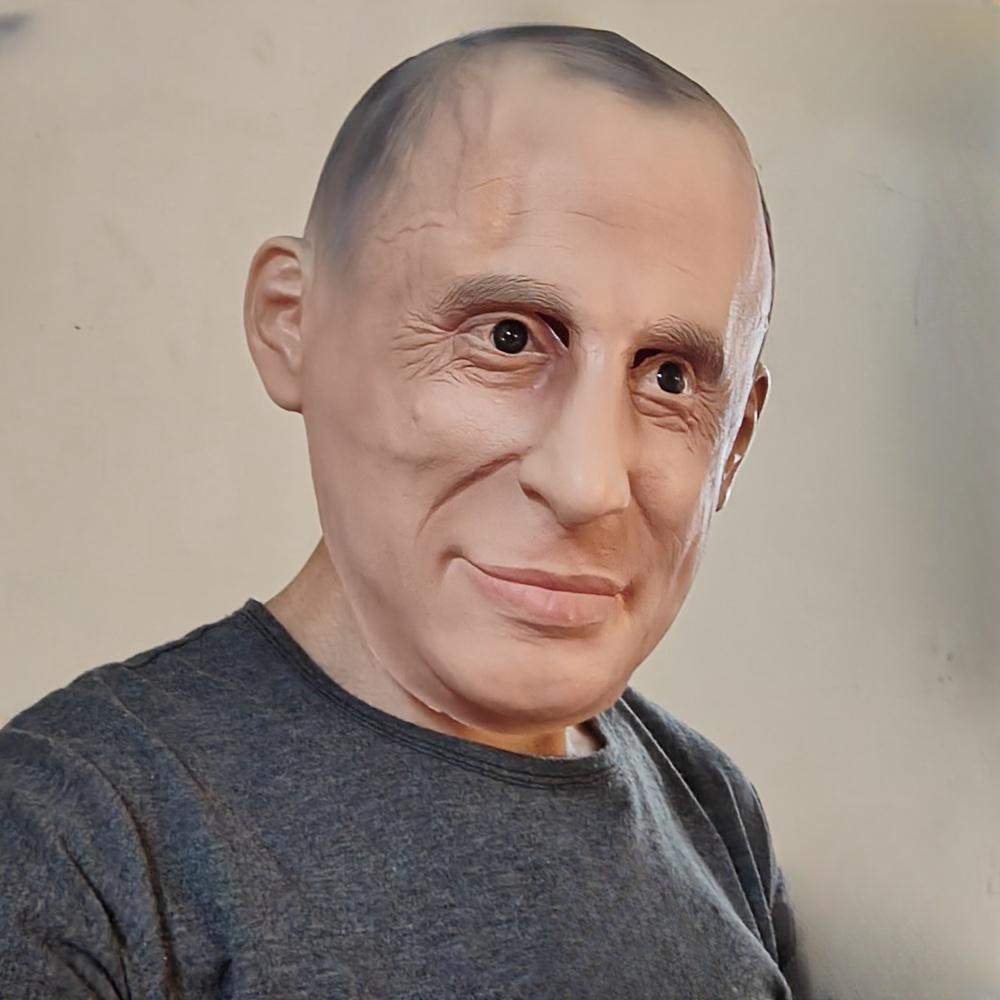 Realistická mužská maska ​​Cosplay Putin mužská latexová maska ​​Celoobličejové masky na halloweenskou párty Karnevalové kostýmy Šaty Prezident Putin Prop