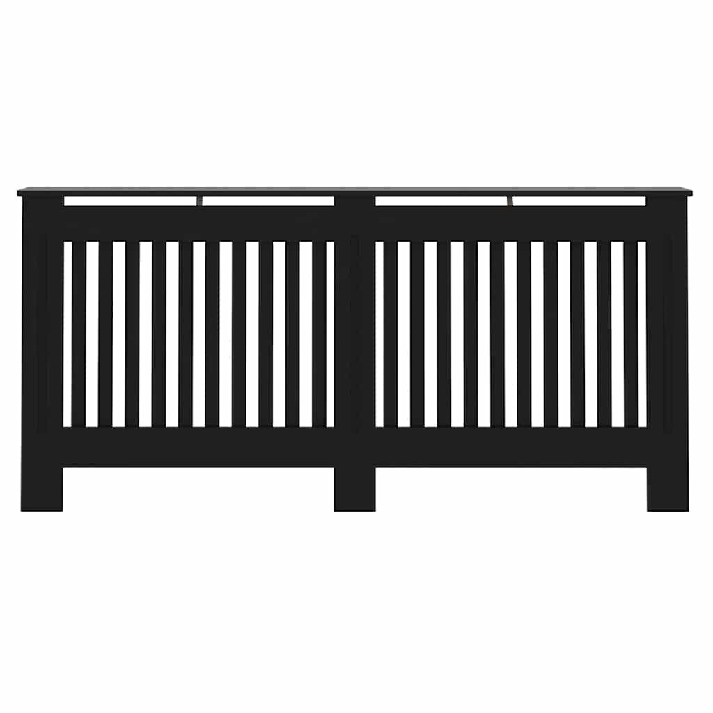 Radiator Cover 2 pcs Black 172 x 19 x 81.5 cm