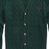 Polo Ralph Lauren Sweater Solid Color Logo Embroidery Single-Breasted Knit Kids Sweater Green CWPOSWEY6820417-300
