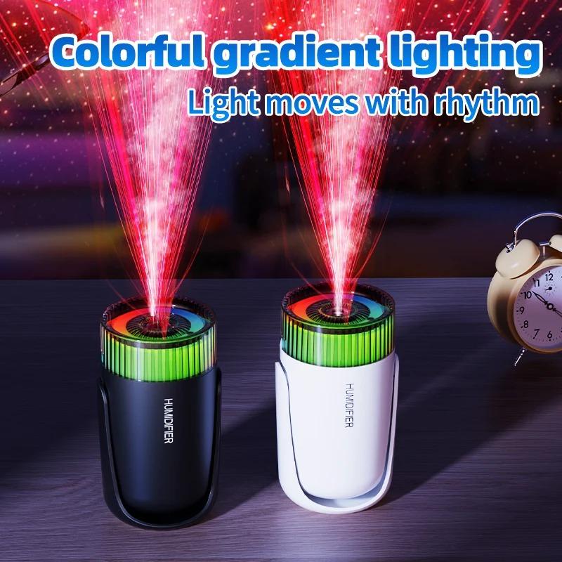 Shaking Head Air Humidifier Vehicle Purification 300ML Cool Water Mist Maker Colorful Night Lights Starry Sky Top USB Home Mute Steam Generator
