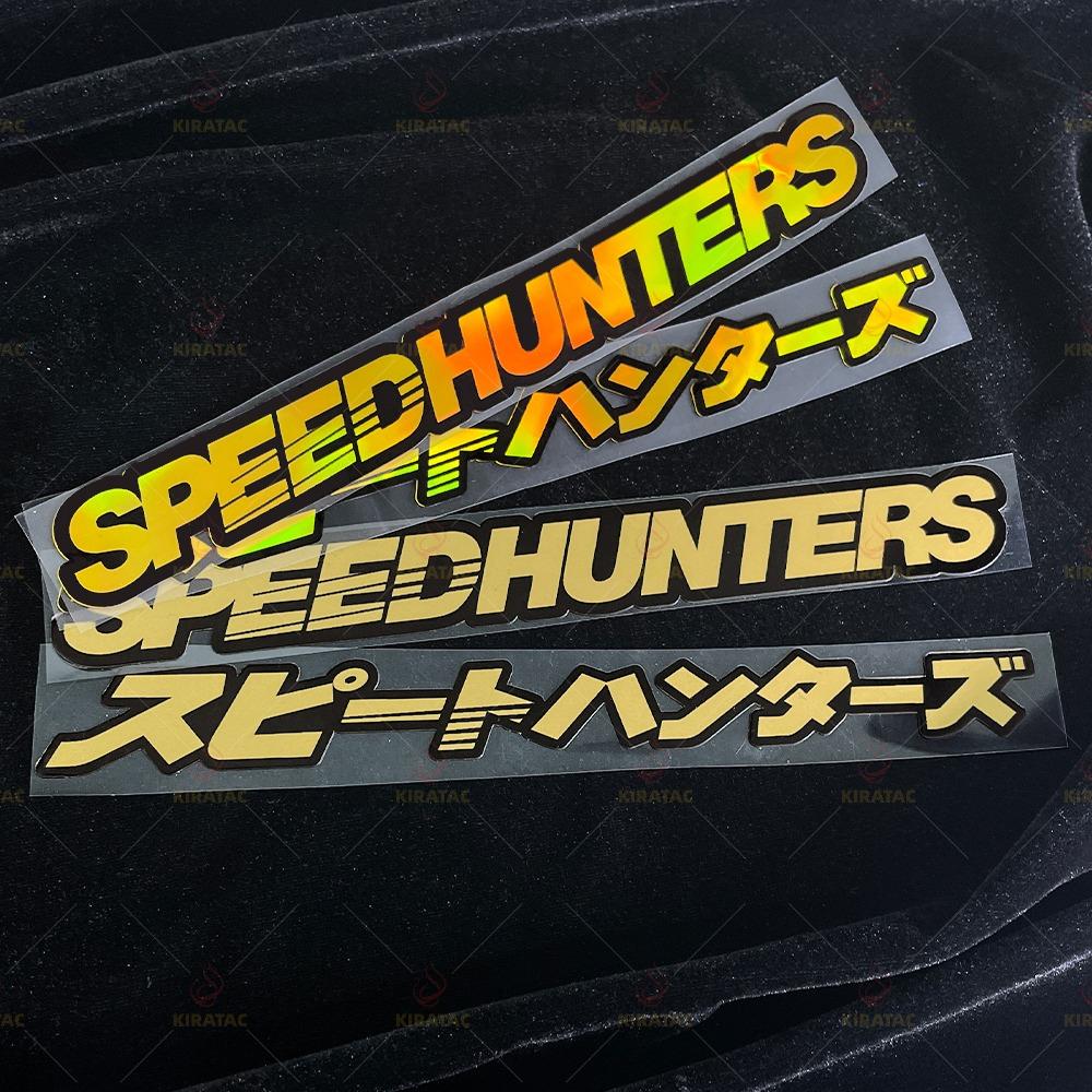 Gold SPEEDHUNTERS Motorcycle Stickers Waterproof for Motorcycle Helmet Fuel Tank Fairing Scooter Bicycle Universal Vinyl Decals