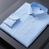Men's Striped Shirts Formale Casual Printed Plaid Shirt Long Sleeve Slim Fit Botton Down Male Office Business Dress Shirt M-5XL