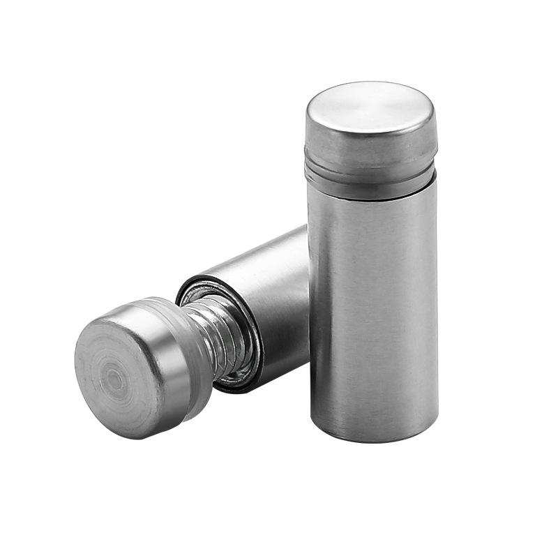 Acrylic Sign Standoffs (12/16/19mm)-Stainless Steel Glass Fasteners with Pin Nails for Billboard & Advertisement Fixing Hardware