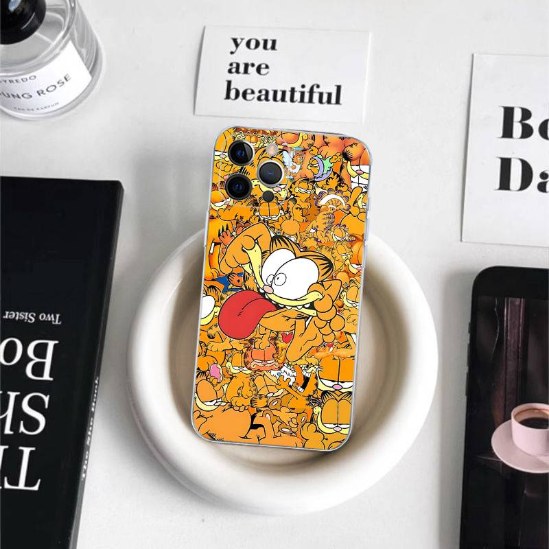 

Cute Anime G-Garfields Cat For IPhone 17 16 15 11 12 13 14 Pro Max Soft TPU Silicone Back Cover Clear Case iPhone 17 Pro