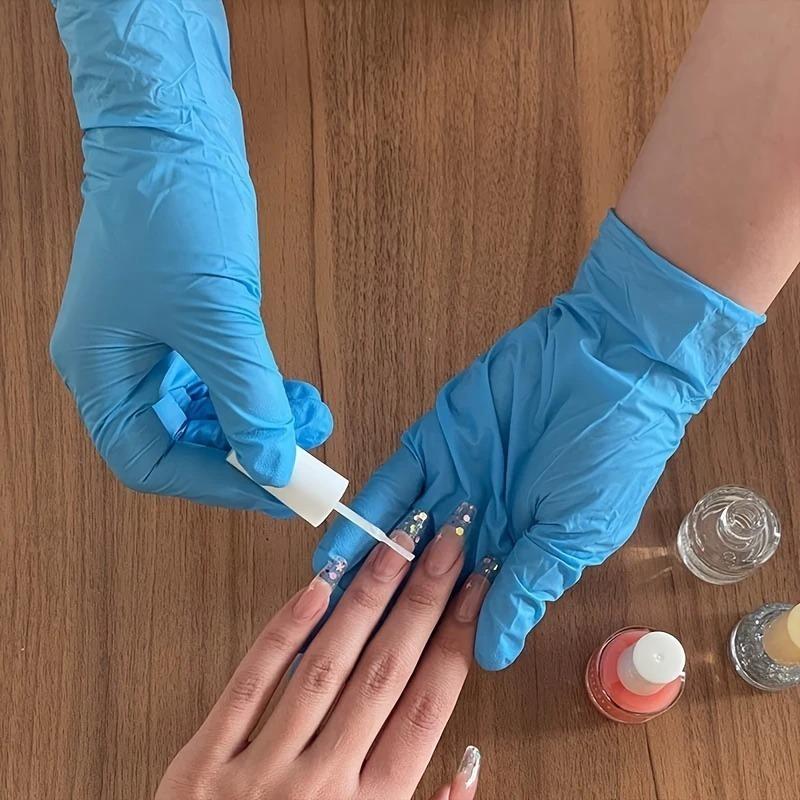 50/100PCS Disposable Blue Nitrile Gloves Suitable for Household Cleaning Hairdressing Bathroom Kitchen Pet Bathing Cleaning