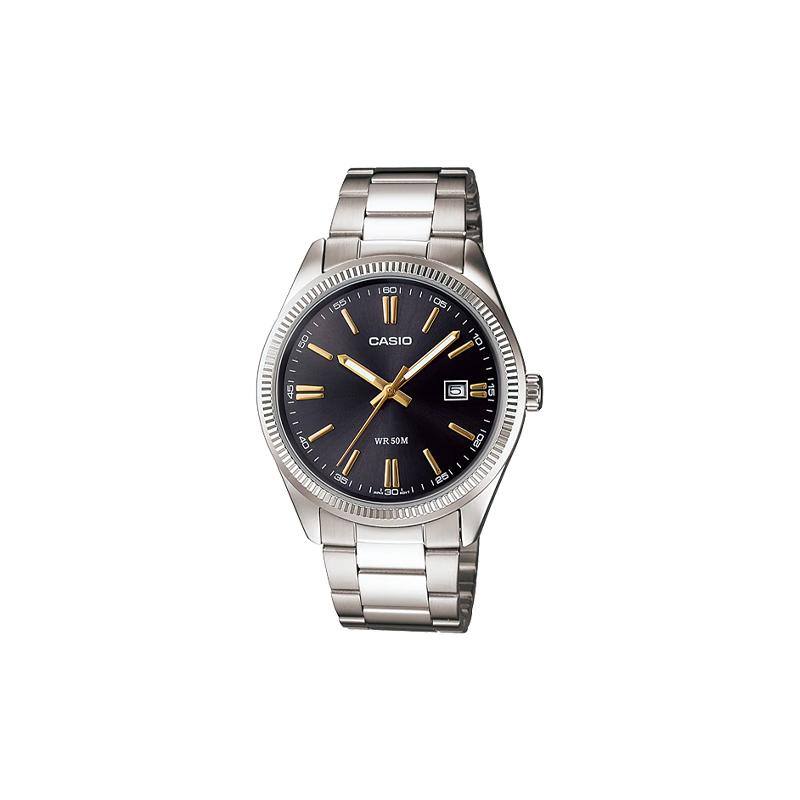 Casio STANDARD series fashion business retro literary versatile classic pointer date display quartz movement stainless steel strap LTP-1302D-1A2 чёрный