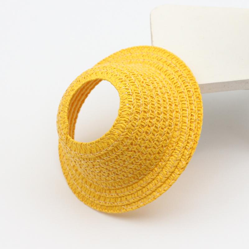 Only Hat Labubu Empty Straw Hat Pastoral Style Doll Accessories Hat Spring Summer Outing