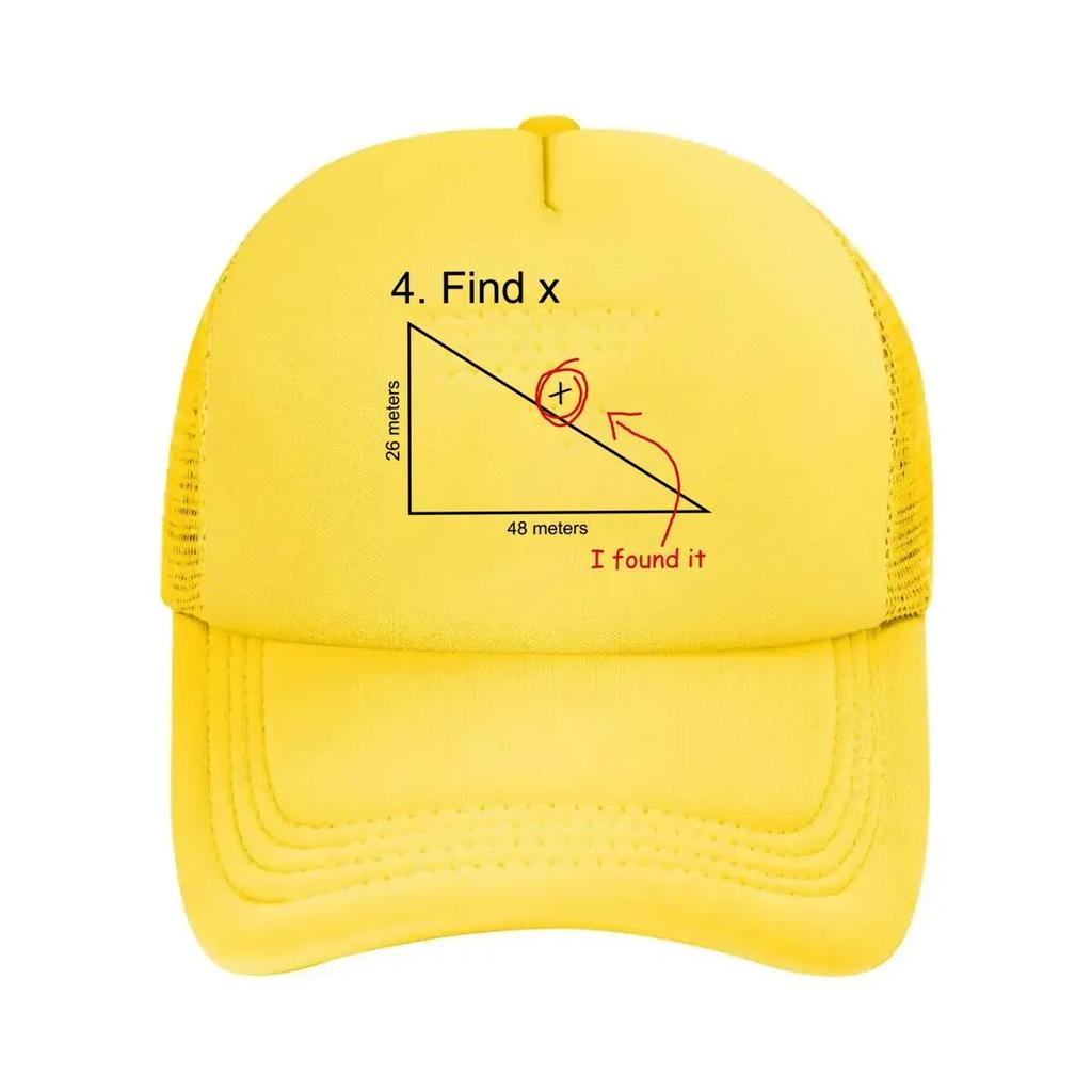 Finde X Mathe Akademisch - Inspiriert, Geometrie Problem Kunst Netz Baseballkappe