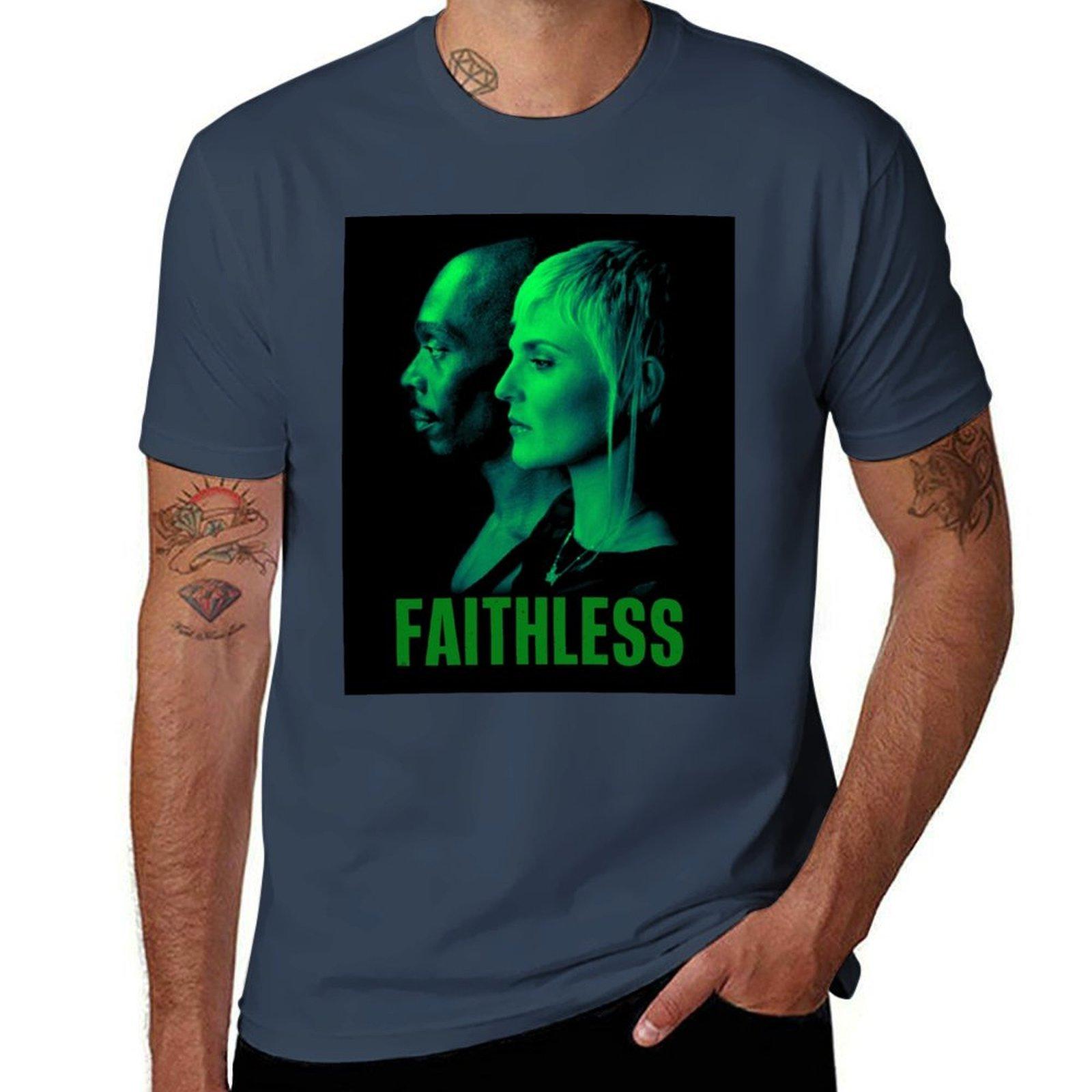 Faithless Band Design Tshirt Large Size Basic Casual Tshirt S