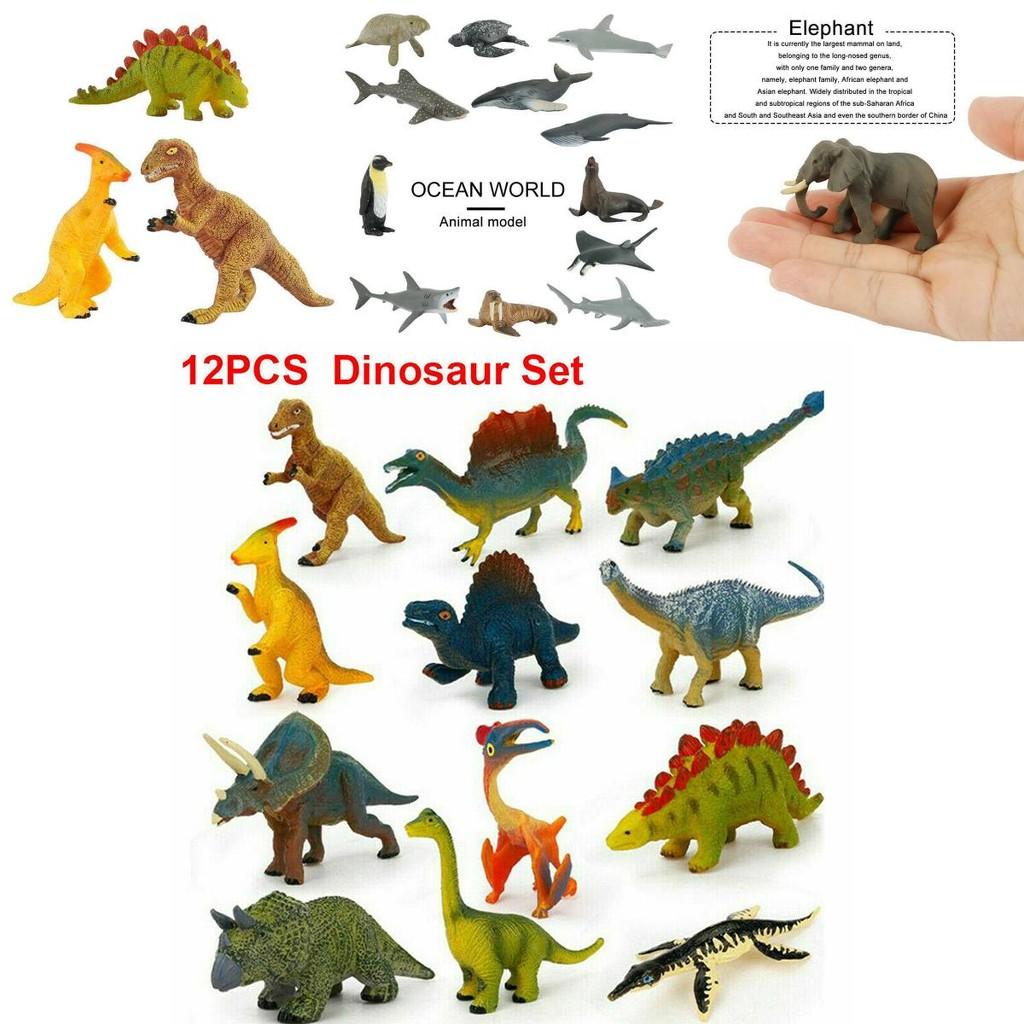 Colorful 12pcs Kids Toys Small Plastic Figures Ideal For Educational Safari And Ocean Exploration