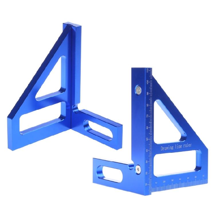 Multi-Angles Measuring Ruler 45/90 Degree Aluminum Alloy Woodworking Square Tool
