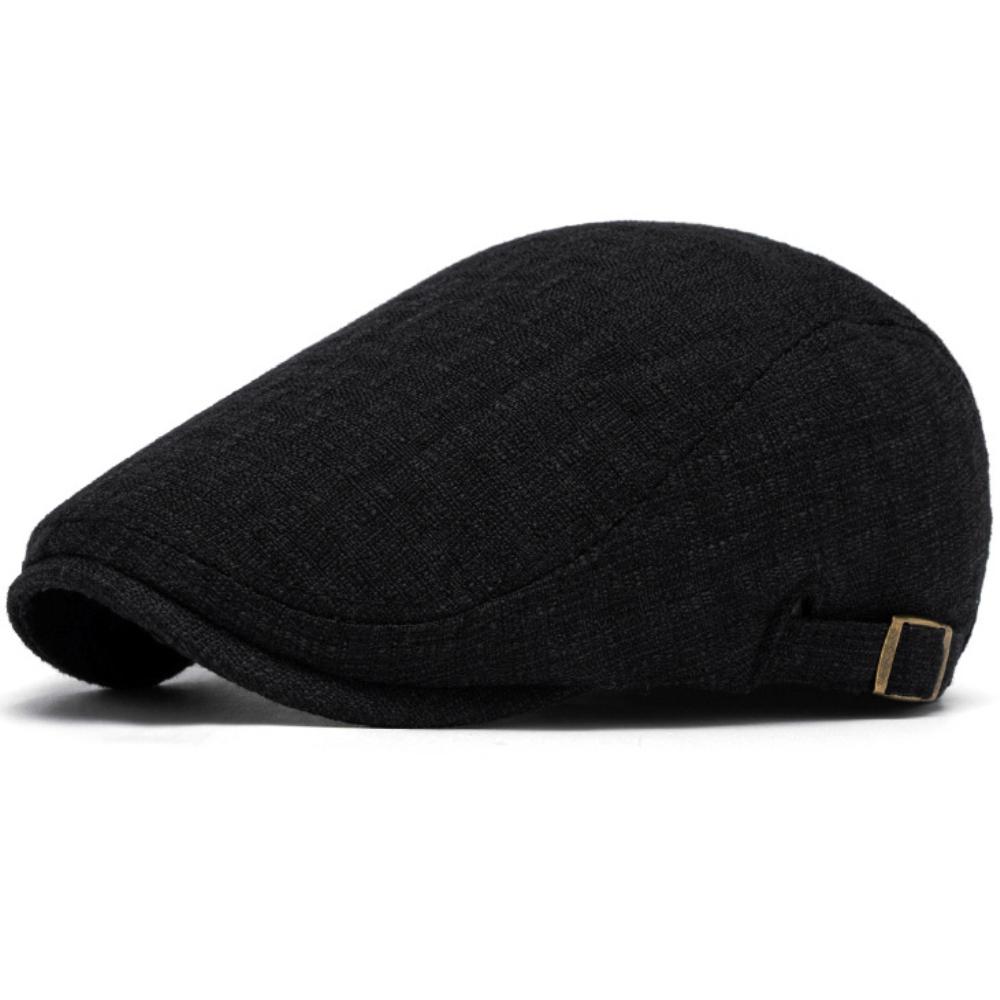 HT4737 Mens Berets Women Spring Summer Breathable Linen Beret Cap Artist Painter Beret Hat Male Female Adjustable Ivy Flat Caps