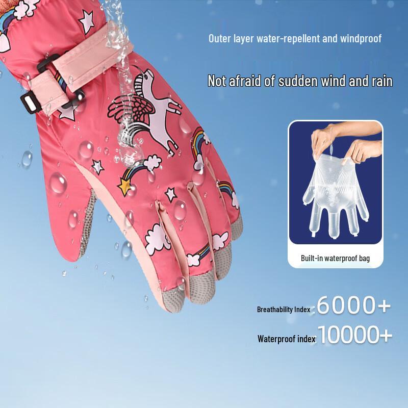 Woke Kids' Winter Anti-slip Ski & Snow Gloves