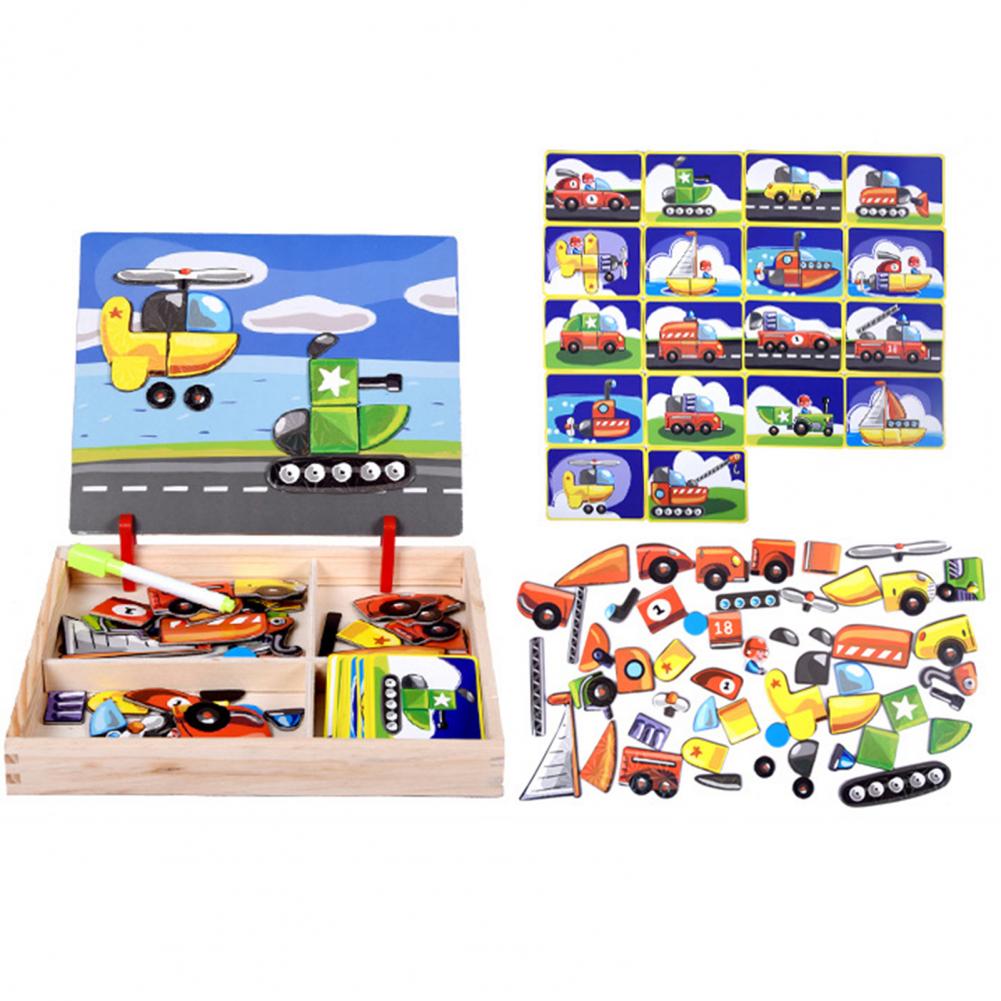 

Magnetic Whiteboard Educational Magnetic Block Game Board Game For Logic Thinking Training With Facial Feature Vehicle Themes