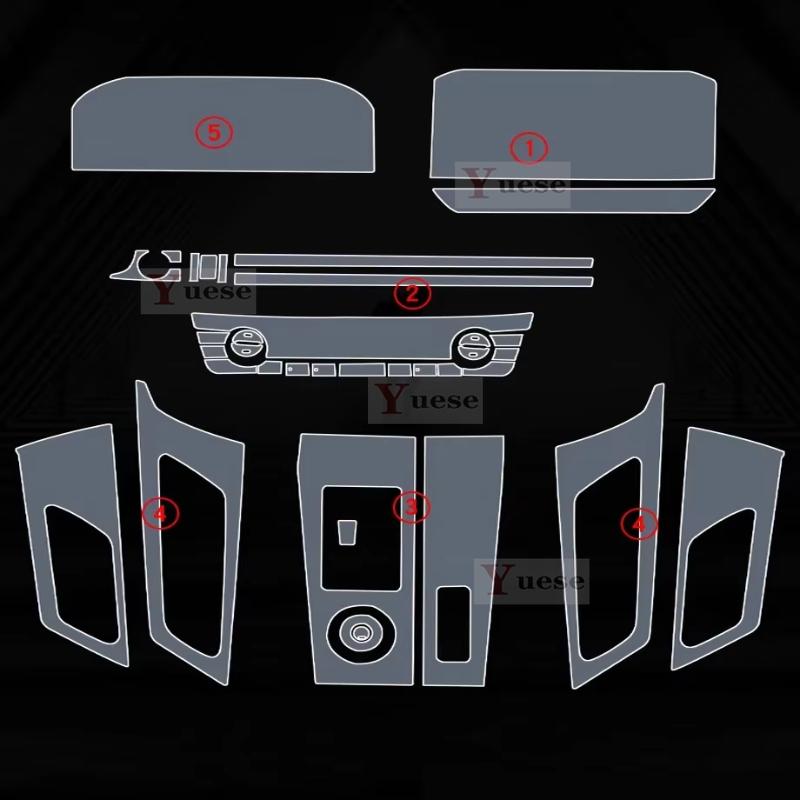 

For Mitsubishi Outlander 2024 Car Interior Protector Sticker Center Control Navigation Car TPU Transparent Film Left Driver seat