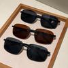 Rimless Rectangle Sunglasses Men Fashion Solid Color Outdoor Casual Sun Glasses Women  New Trendy Design Decor Shades