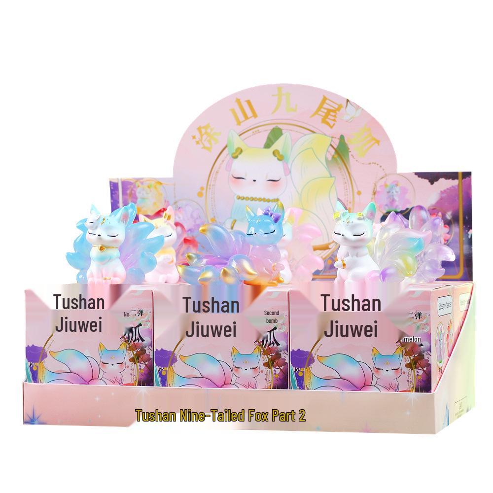 Tu Shan Weisheitsfuchs Fee Figur: Trendiges dekoratives Harzspielzeug für den Schreibtisch und als Geburtstagsgeschenk