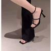 Summer High Heel Pumps Women Gladiator Sandals Narrow Band Singbacks Mules Party Dress Shoes for Ladies Sandals