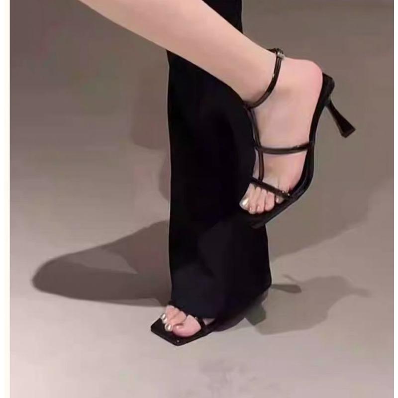 Summer High Heel Pumps Women Gladiator Sandals Narrow Band Singbacks Mules Party Dress Shoes for Ladies Sandals