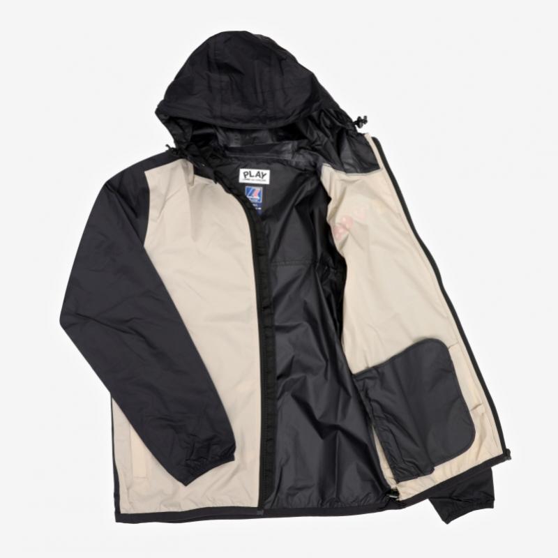 Comme Des Gar Ons 3 Play X K Way Red Heart Wappen pacKable jacKet Az J505 051
