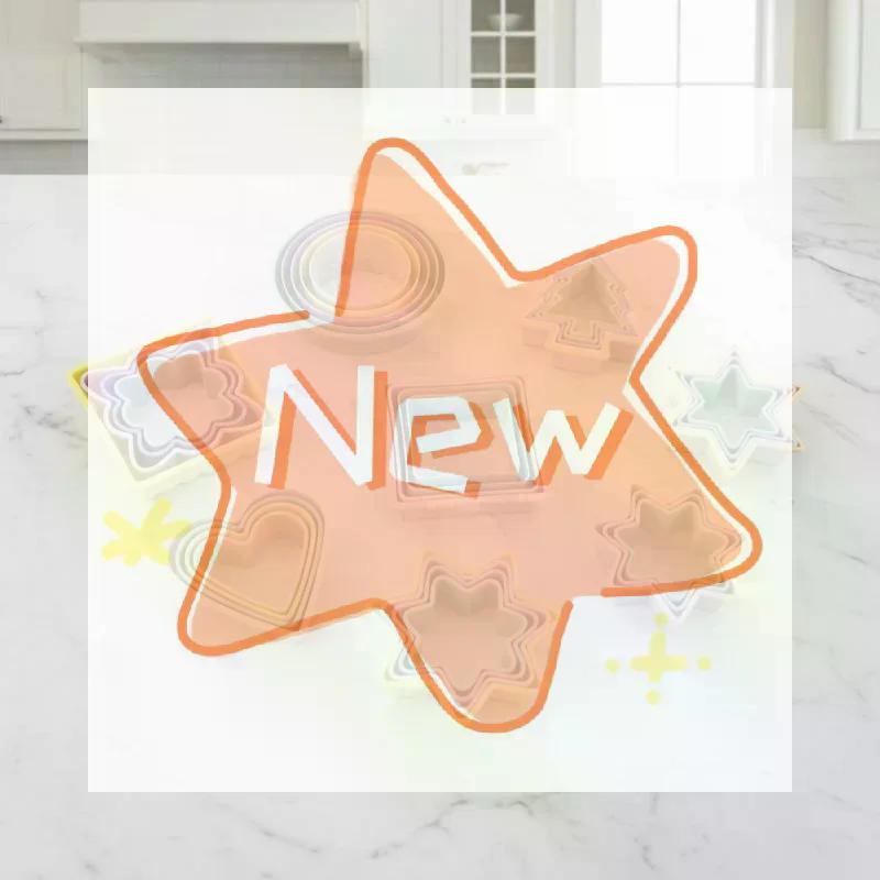 1Set Cupcake Multiple Shapes Cookie Cutter Plastic Cake Mold Geometric Figure Biscuit Fondant DIY Cake Cooking Tools