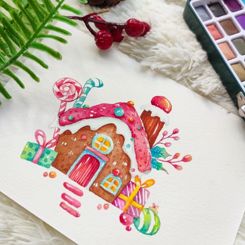 Artecho Watercolor Paint Set, 128 Colors for Adults, Includes Watercolor Paper and Brushes, Perfect for Beginners and Professionals