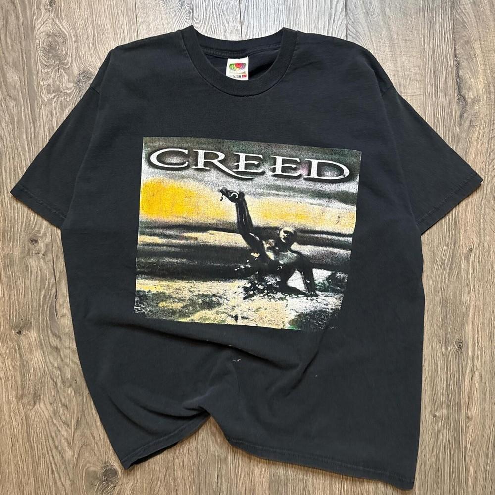 vintage 90s 1990s creed  human clay  concert black band tee shirt  AN49269 Unisex T-Shirt S