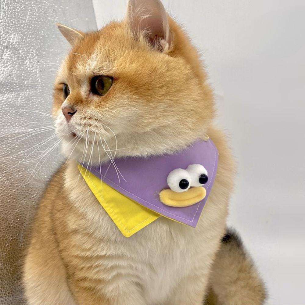 Pet Supplies Spring and Summer Triangle Scarf Cartoon Accessories Cute Cat Bib Small Dog Bib Neck
