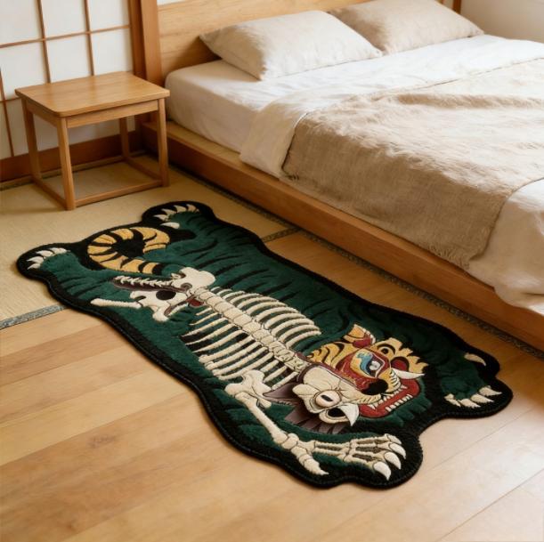 Creativity Bedroom Decor Irregular Shape Carpet Tiger Pattern Carpets for Living Room Anti Slip Cloakroom Floor Mat Washable Rug