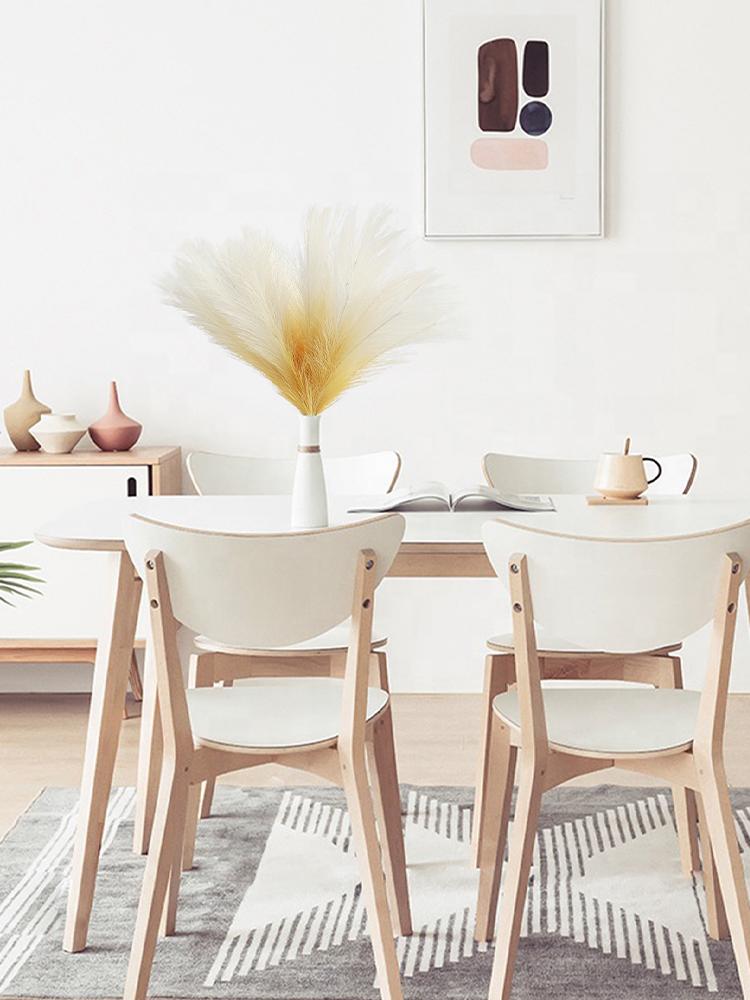 8Pcs  Artificial Pampas Grass Versatile Decorative Gradient Green Modern Vase Filler Faux Pampas