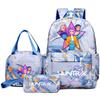 3Pcs/set Anime K-Pop Demon Hunters Printed Backpack Handbag Pencil Case for Teenager Student Bookbag Schoolbag Women Large Capacity Waterproof Bag