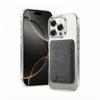 Kupte 1 a získáte 1 zdarma: Průhledný obal vojenské kvality proti žloutnutí pro iPhone + Prémiový kožený magnetický držák na karty - Tenký nárazuvzdorný kryt