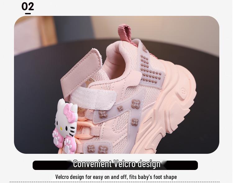 Hello Kitty Lightweight Breathable Running Shoes for Girls, Summer 2026 Edition
