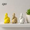 Funny Gifts for Colleagues Daydreaming Duck Figurine, Minimalist Holding An Egg Sculpture, Resin Home Decor Accents Animal Statue, Creative