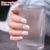 Milky Whit French Tip Press on Nails, 240Pcs French Press On Nail Short Square,Pre-Applied Primer & Top Coat,4 in 1 Gel Nail Tips Soak off Acrylic