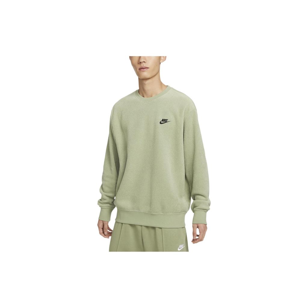 Nike Club Letter Logo Printed Sports Hoodie Men hoodies Oil-Green FB4980-386