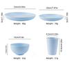 4Pcs 20cm Lightweight Unbreakable Wheat Straw Plates Deep Dinner Plate for Kids Toddler Adult Dishwasher Microwave Safe