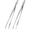 12Inch Stainless Steel Kitchen Tweezer Cooking Tweezer BBQ Steak Bread Salad Baking Tong Extra-Long Cooking Clip Kitchen Tools