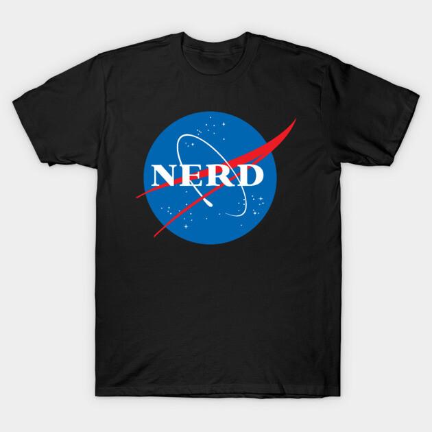 Asian Size Cotton Unisex Tshirt Print T-shirt Nerd NASA Logo Geek Space Humor T-shirt No-Cut Print Regular Fit