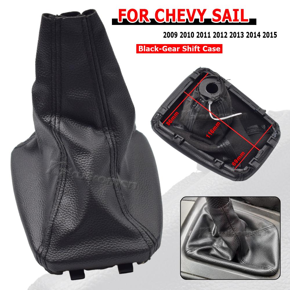 Car Gear Shift Knob Lever Stick For Chevrolet Sail 2009 2010 2011 2012 2013 2014 2015 MT Handle Gaiter Boot Cover Case 5 Speed