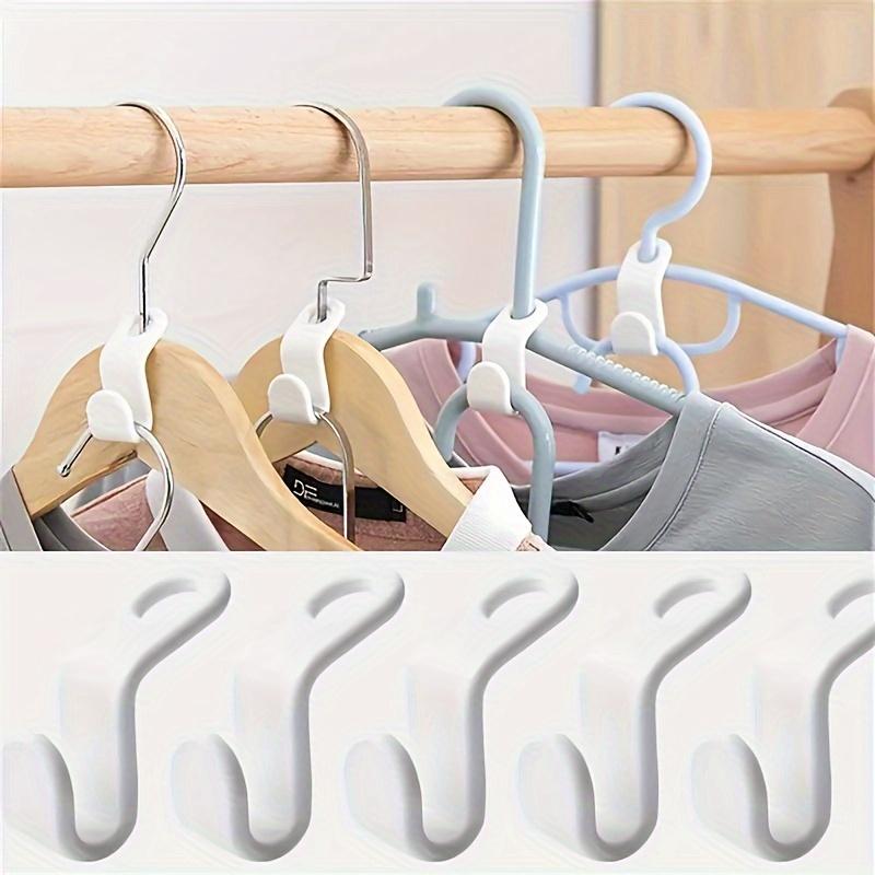 20pcs Plastic Clothes Hanger Connectors - Space-Saving Wall-Mounted Organizer, Durable Hooks for Stylish Closet Storage