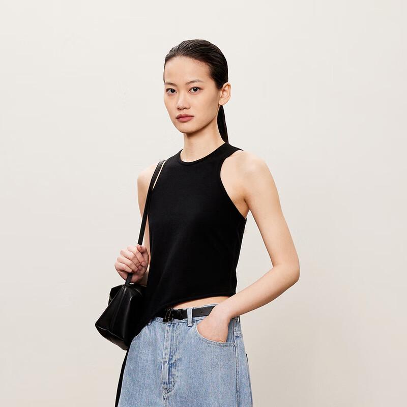 LESS Women's Merino Wool Knit Vest Top