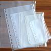 A7/A6/A5/B5/A4 5pcs Transparent PVC Document Storage Storage with Holes Student Stationery Storage Bag