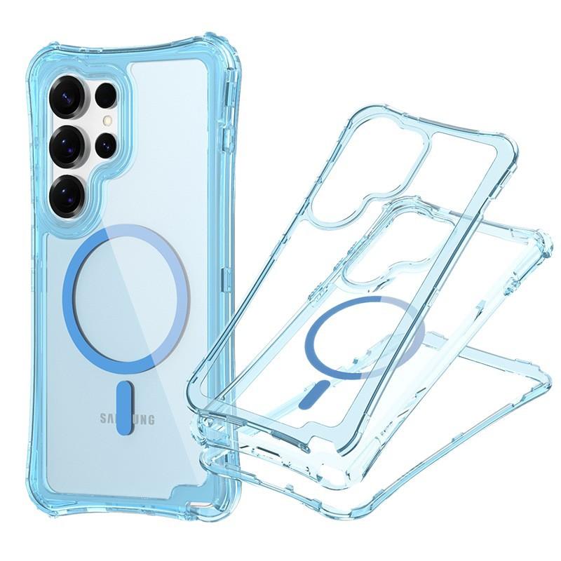 New Samsung S25 ULTRA Magnetic Transparent Three In One Phone Case