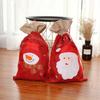 Santa Claus Burlap Christmas Gift and Candy Tote Bag