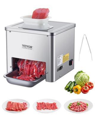 VEVOR Meat Cutter Machine, 550W Meat Slicer, 350 Lb/h Commercial Meat Cutting Machine, Stainless Steel, 3.5 Mm Thickness